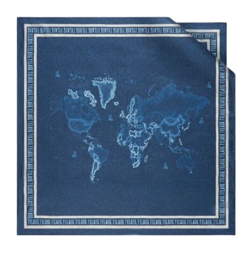 Alviero Martini Foulard Geo Classic 90x90  cm   K F097 1721 Col. 0101 Navy Blue